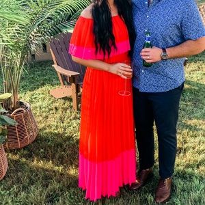 Pink & red vici dress